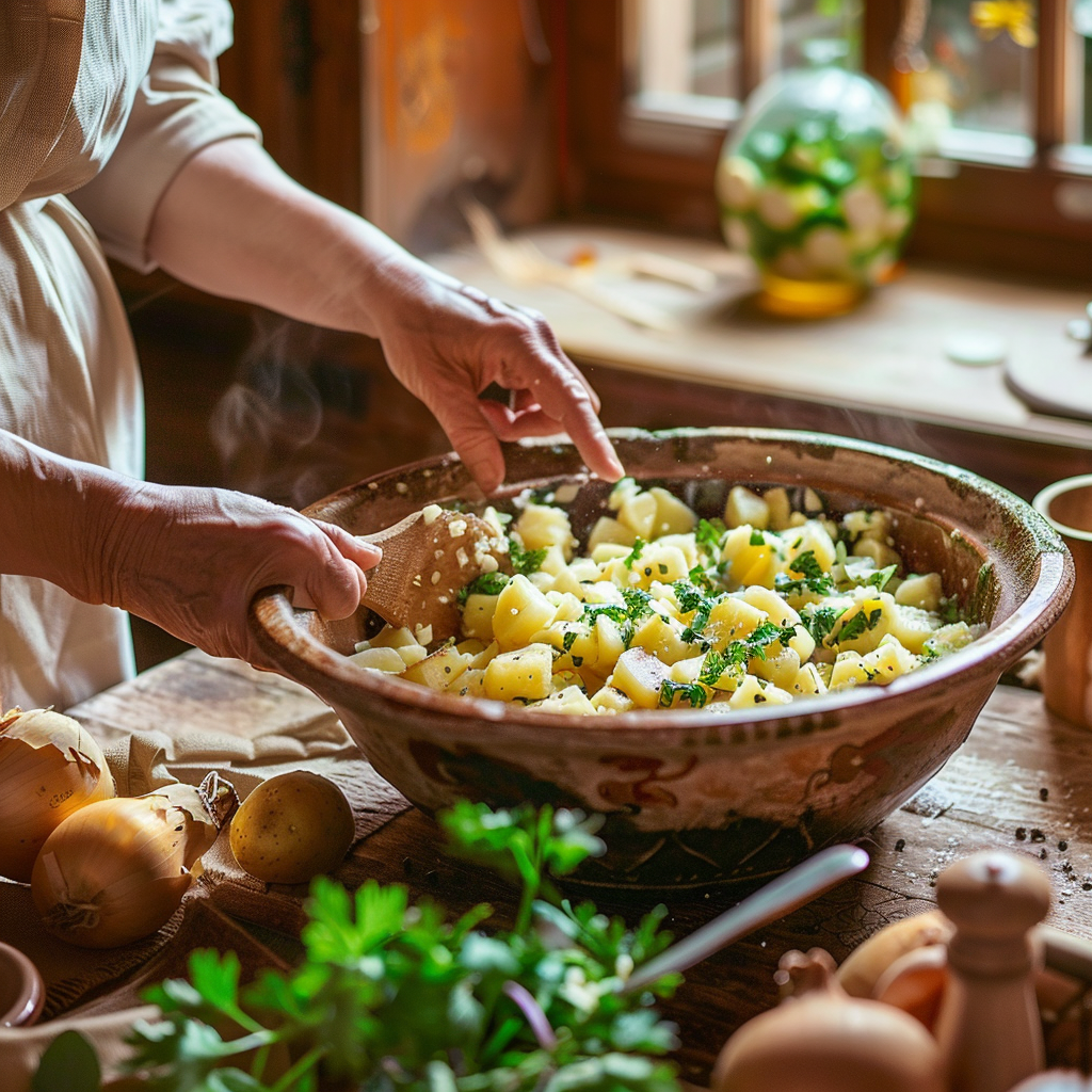 Omas Traditionelles Kartoffelsalat Rezept: Schritt-für-Schritt Anleitung