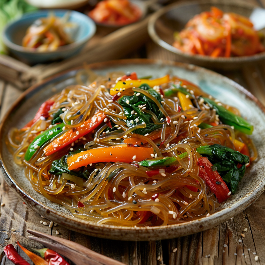 Authentisches Japchae Rezept: Koreanische Glasnudeln ganz einfach zubereiten