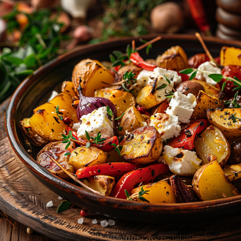 Gesundes Ofengemüse Rezept: Kartoffeln und Feta perfekt zubereiten
