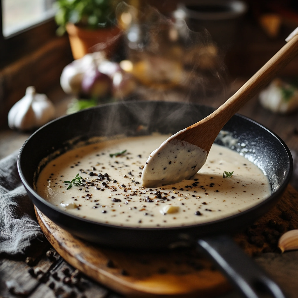 Cremige Pfefferrahmsauce selber machen: Einfaches Rezept Schritt für Schritt