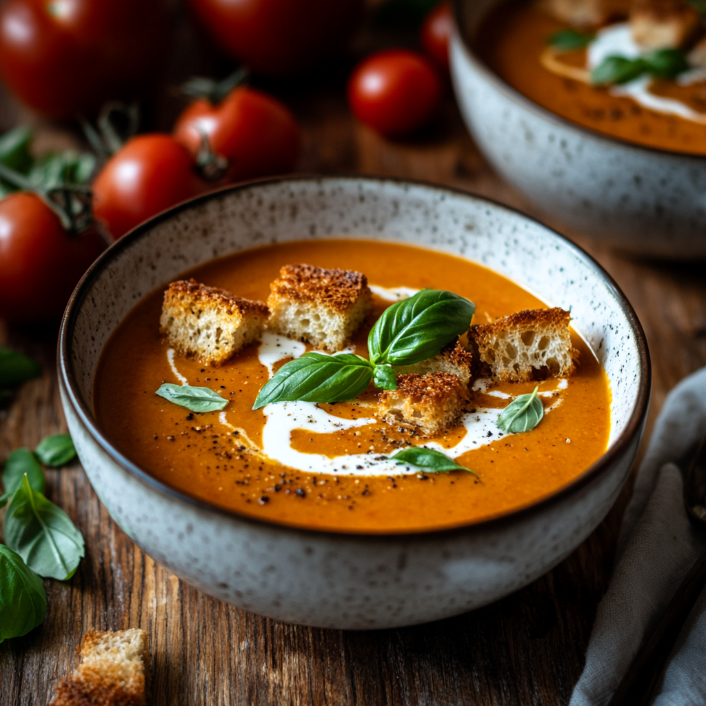 Das beste Rezept für cremige Tomatensuppe entdecken