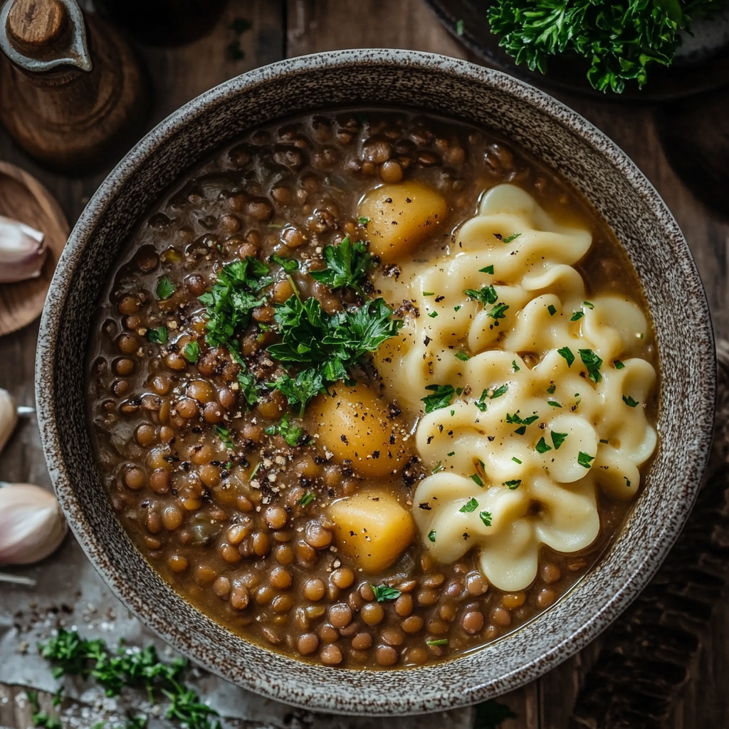 Omas Original Rezept: Linsen mit Spätzle - Traditionelle Küche