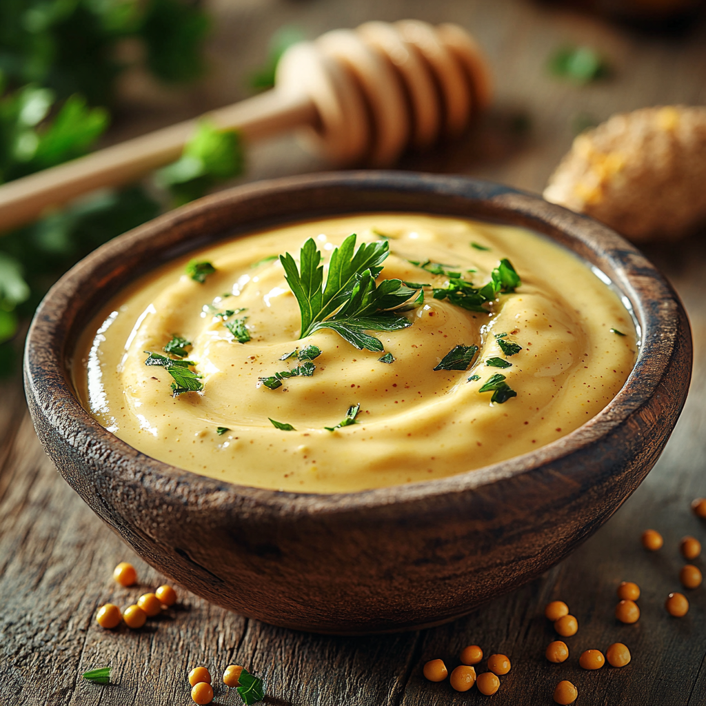 Das beste Rezept für cremige Honig-Senf-Sauce selber machen