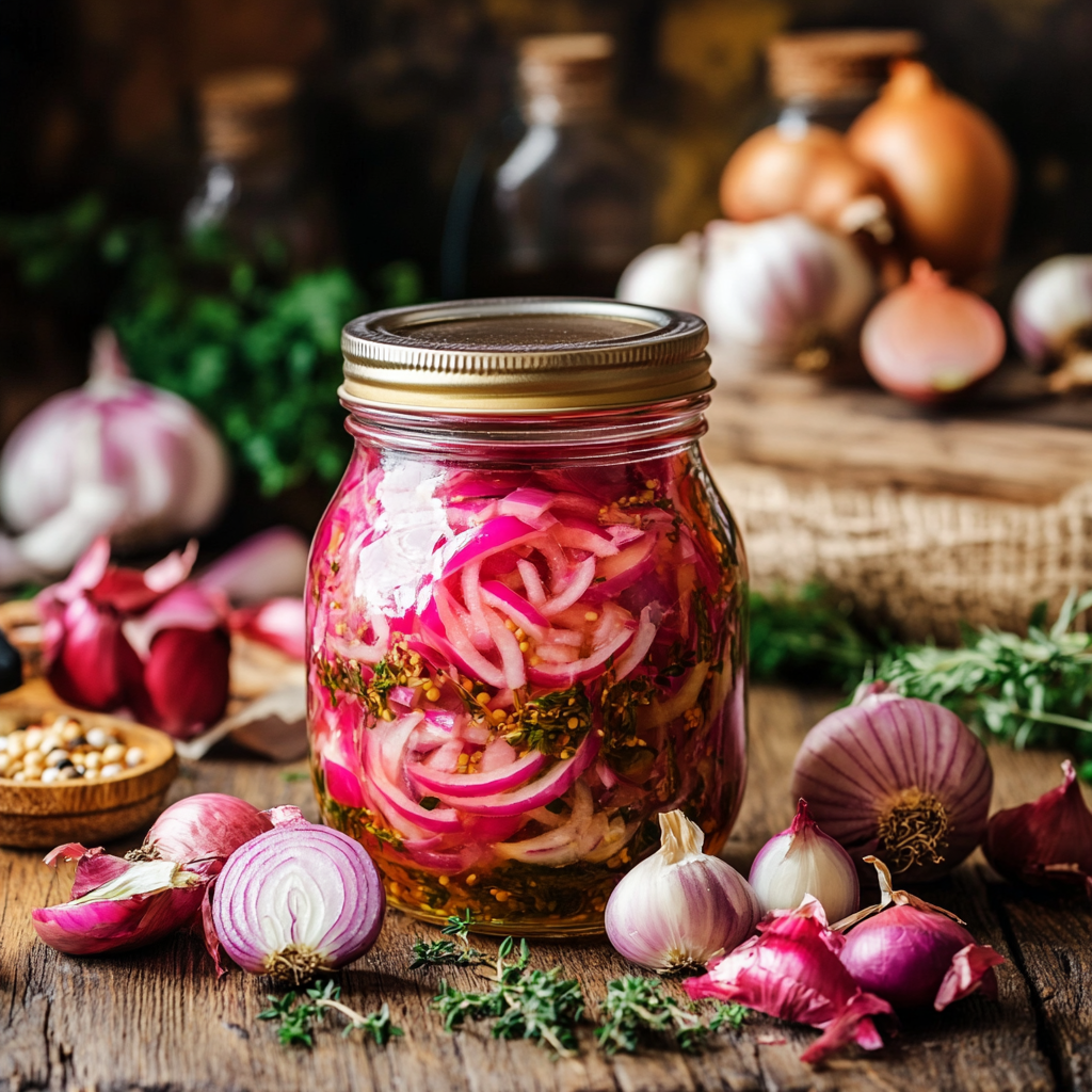 Einfaches Rezept für köstliche eingelegte Zwiebeln