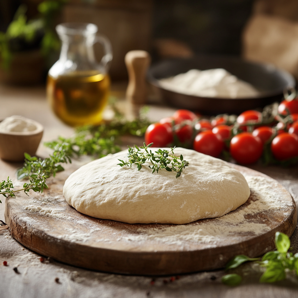 Leckeres Rezept für selbstgemachten glutenfreien Pizzateig