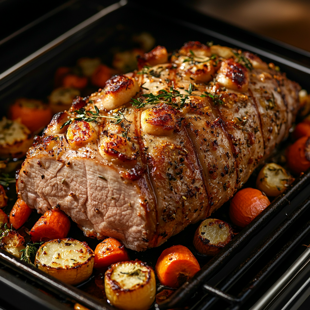 Einfaches Schweinerücken Rezept für den Backofen