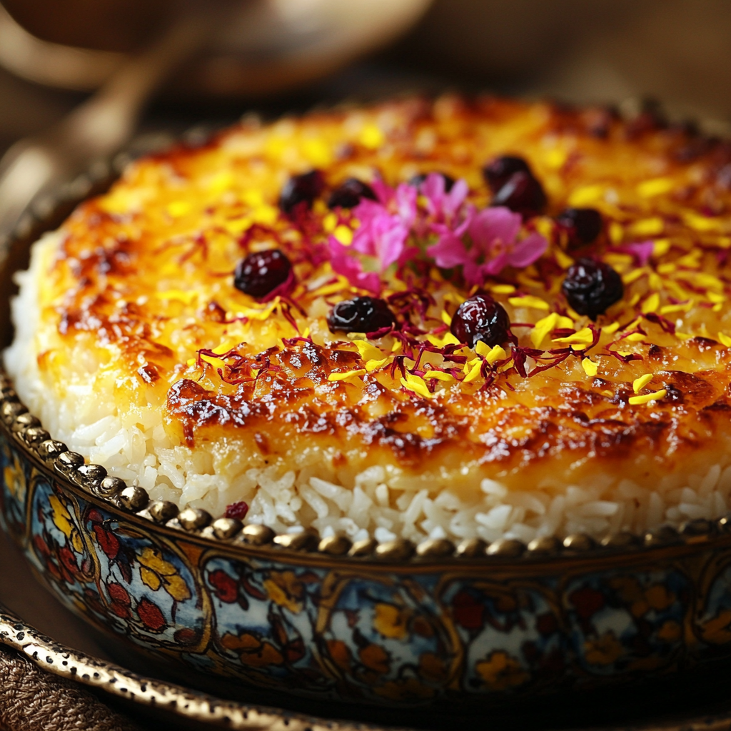 Einfaches Tahdig Rezept für knusprigen persischen Reis