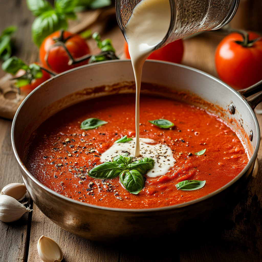 Einfaches Tomaten-Sahne-Soße Rezept – Schnell und Lecker