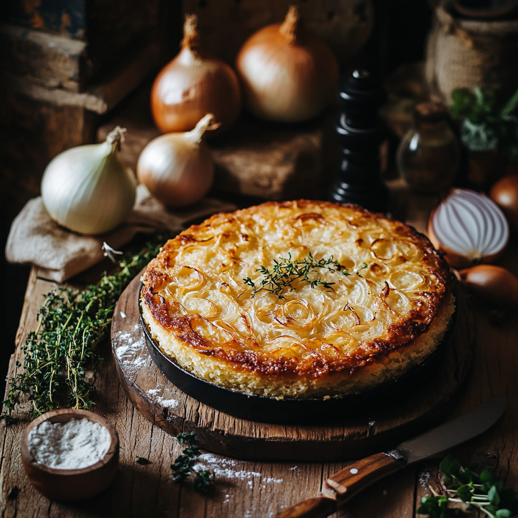 Einfaches Zwiebelkuchen ohne Hefe: Leckeres Rezept
