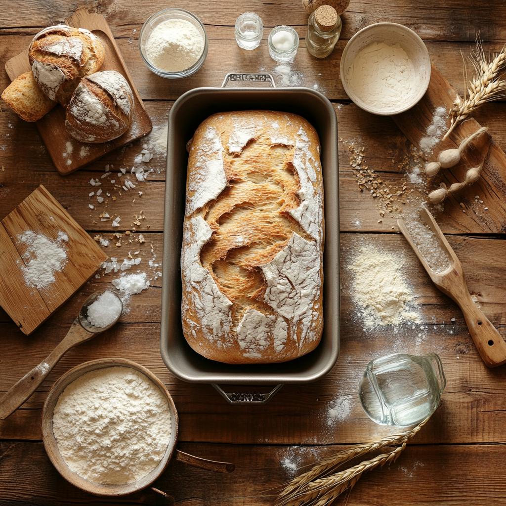 Einfaches Brot Rezept mit Trockenhefe für Kastenform