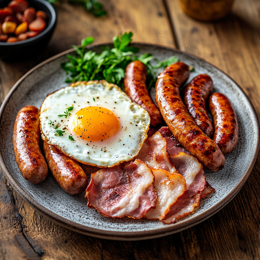 Leckeres und einfaches Frühstücks-Fleisch Rezept