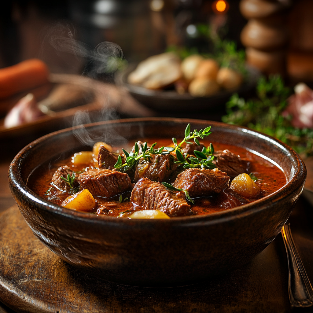 Authentisches Gourmet-Hirschgulasch Rezept für Feinschmecker