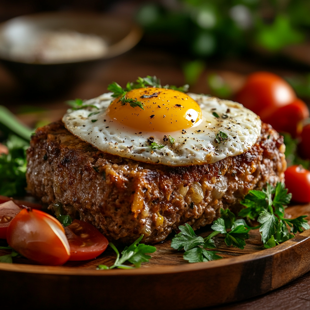 Saftiger Hackbraten mit Ei: Einfaches Rezept zum Nachkochen