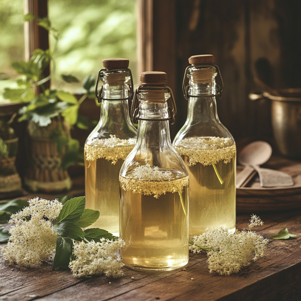Omas traditionelles Rezept für Holunderblütenlikör