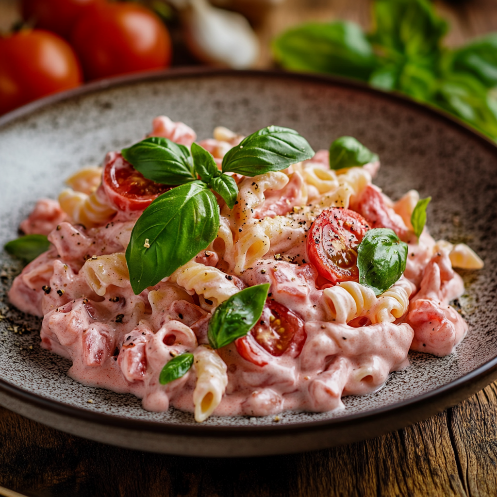 Einfaches Pink Pasta Rezept für ein köstliches Abendessen
