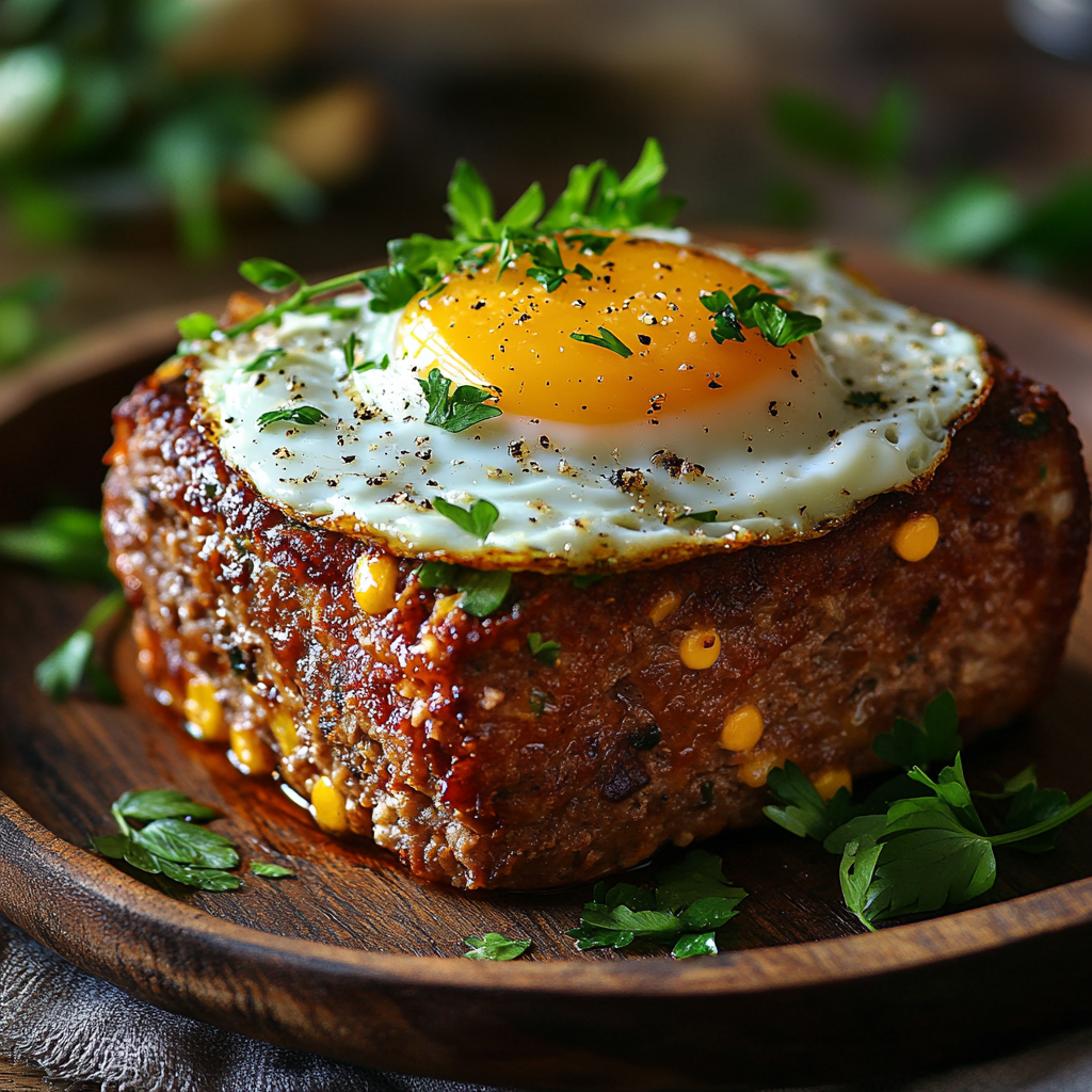Leckeres Hackbraten mit Ei: Einfaches Rezept