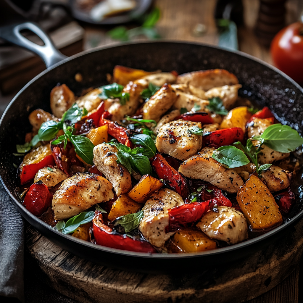 Einfaches und schnelles Rezept für leckere Hähnchenpfanne