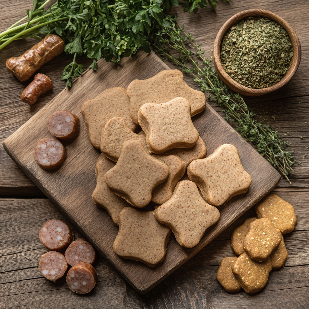 Gesundes Rezept für selbstgemachte Hundekekse mit Leberwurst