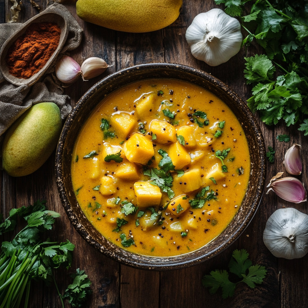 Einfaches und schnelles Mango Curry Rezept zum Nachkochen