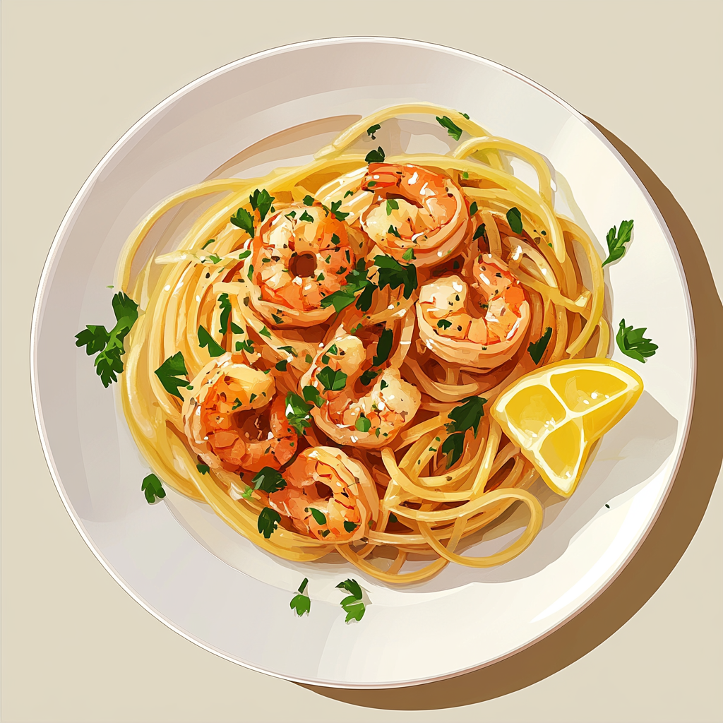 Einfaches und leckeres Rezept für Pasta mit Garnelen