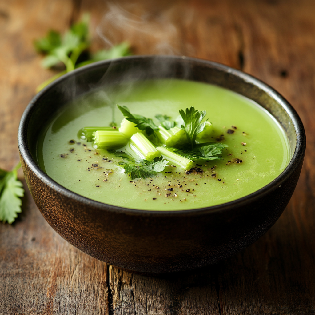 Einfaches und gesundes Staudensellerie Suppe Rezept