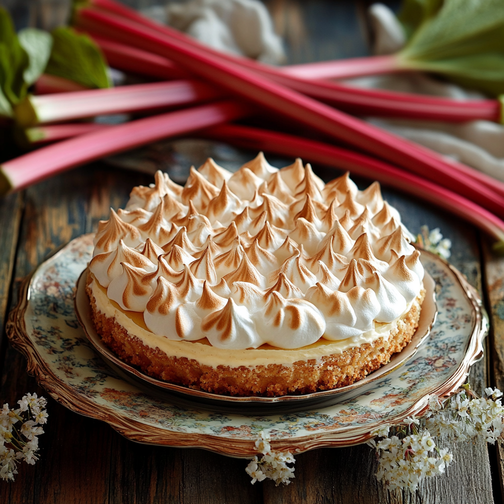 Perfekter Rhabarberkuchen mit Baiser nach Omas Rezept