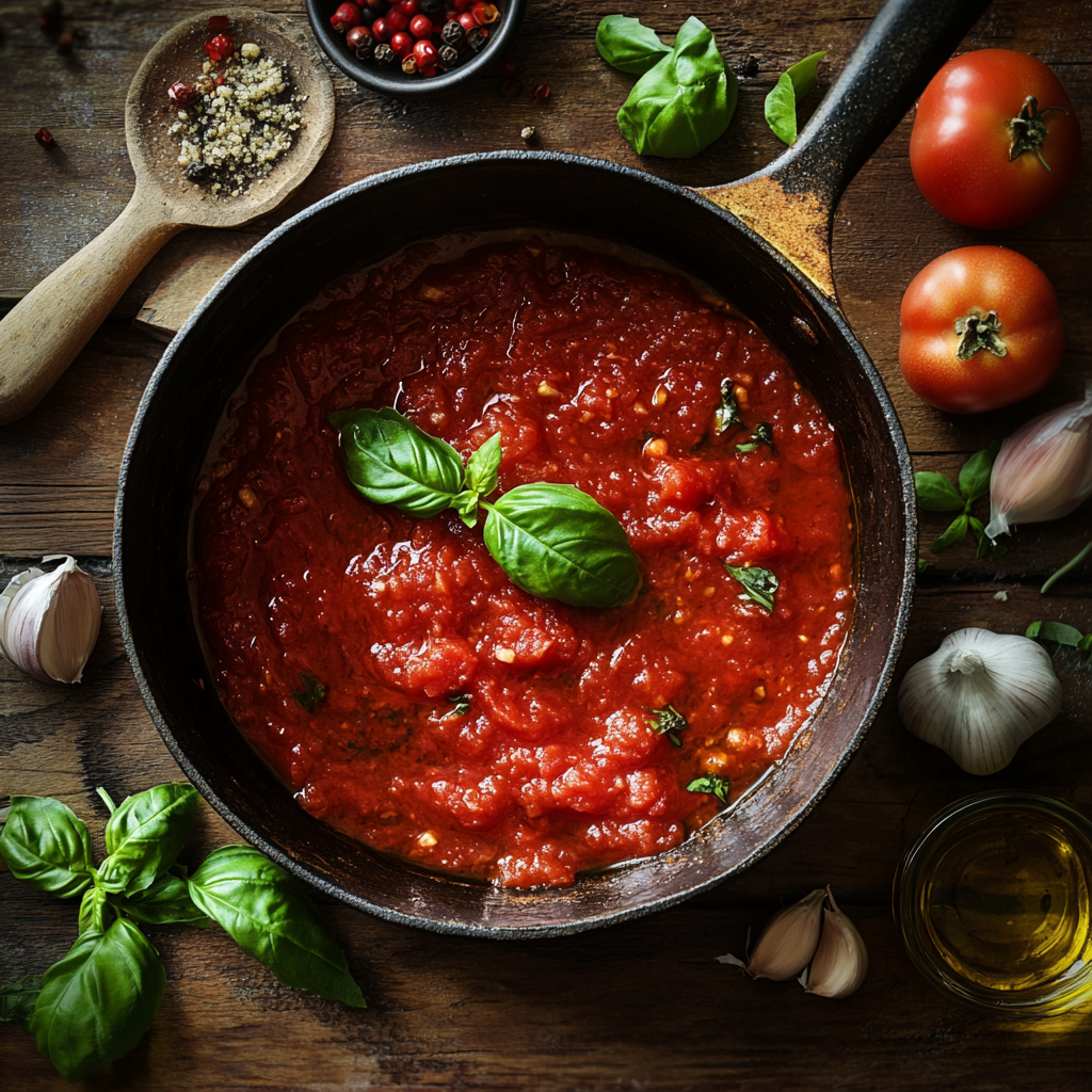 Schnelles und Einfaches Tomatensauce Rezept mit Passierten Tomaten