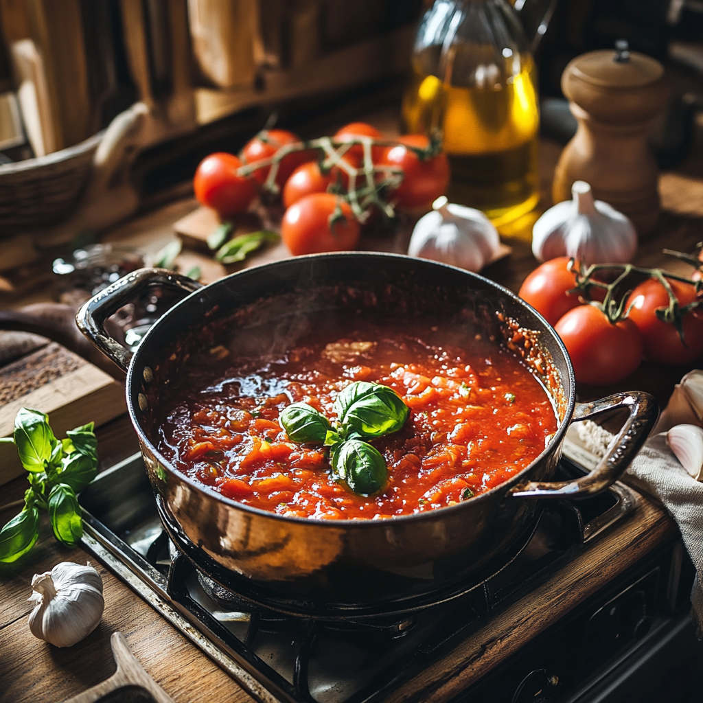 Einfaches Rezept für traditionelle Tomatensauce selbst gemacht