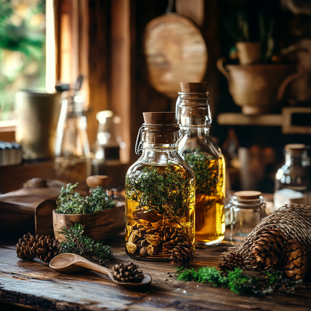 Einfaches Zirbenschnaps Rezept zum Selbermachen