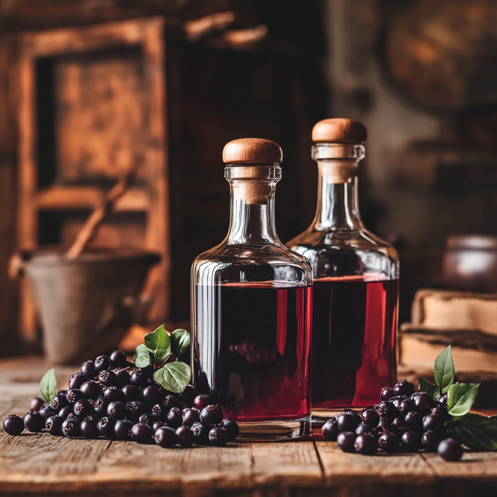 Einfaches Aronia Likör Rezept für zu Hause