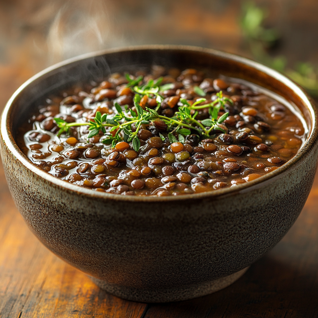 Leckeres und einfaches Beluga Linsen Eintopf Rezept