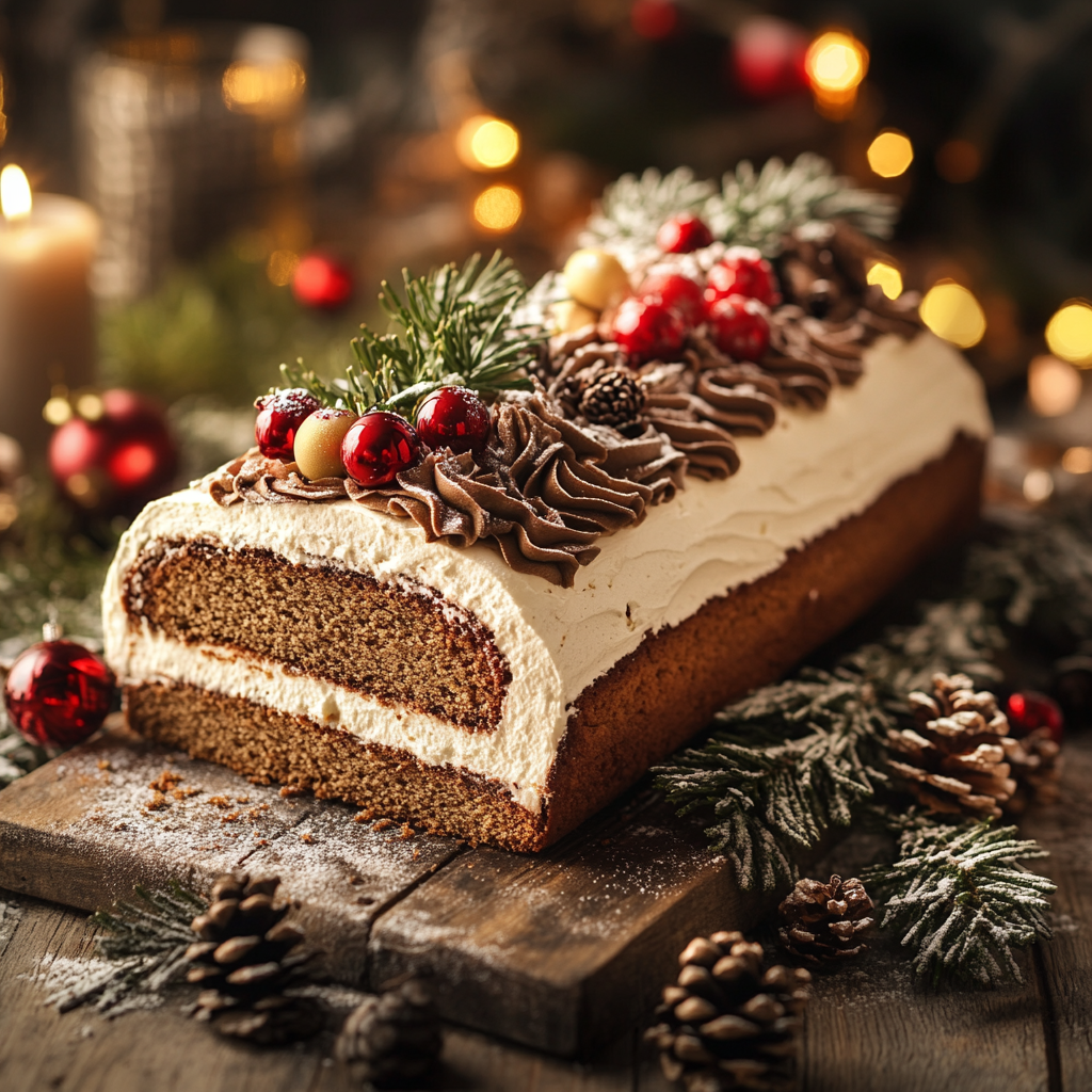 Einfaches Bûche de Noël Rezept für köstliche Weihnachten